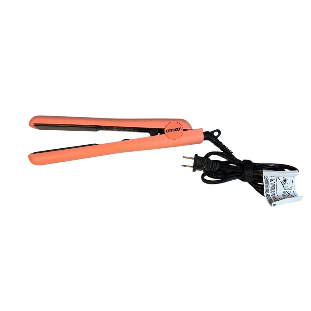 Amika pink coral 1 inch ceramic hair straightener. GUC.